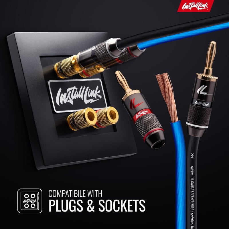 Install Link 14 AWG Gauge Speaker Wire Cable (100 Feet) Stereo, Car or Home Theater (CCA) - Image 4